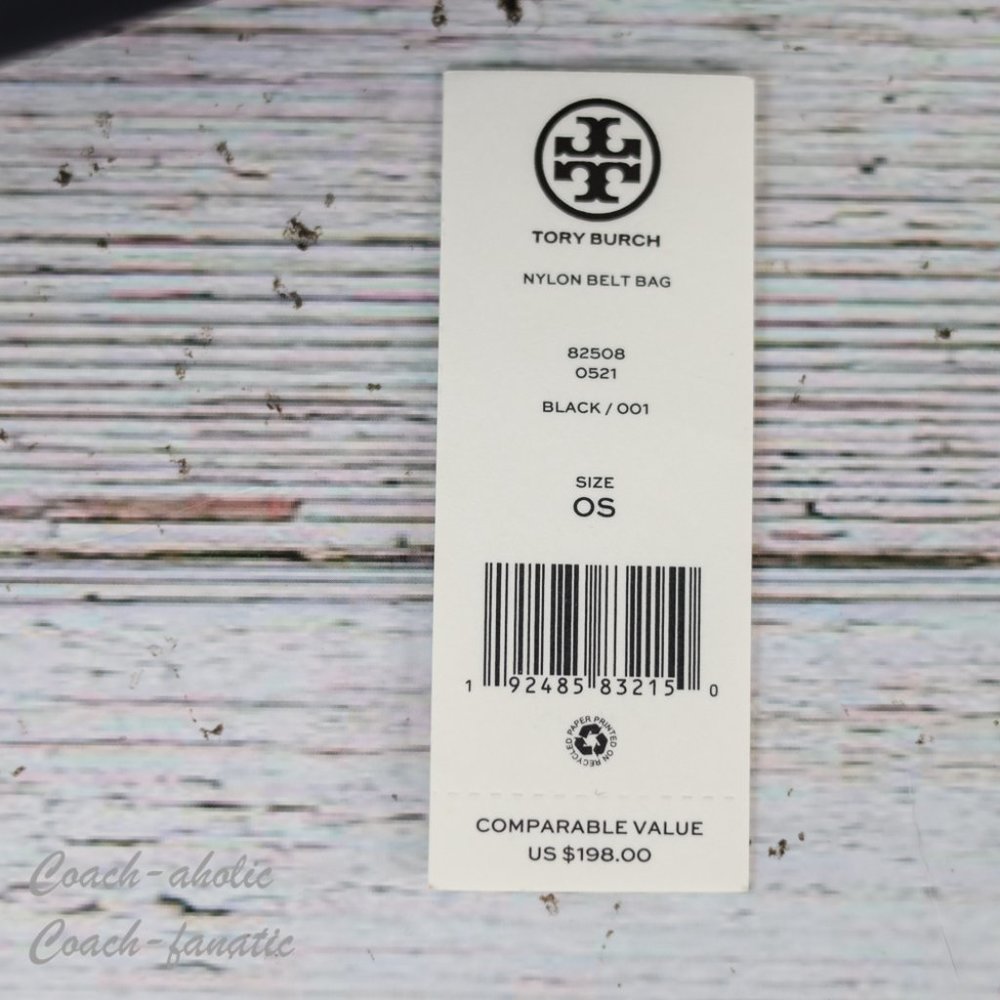 NWT Tory Burch 82508 Nylon Belt Bag Fanny Pack Crossbody in Black - Picture 9 of 9